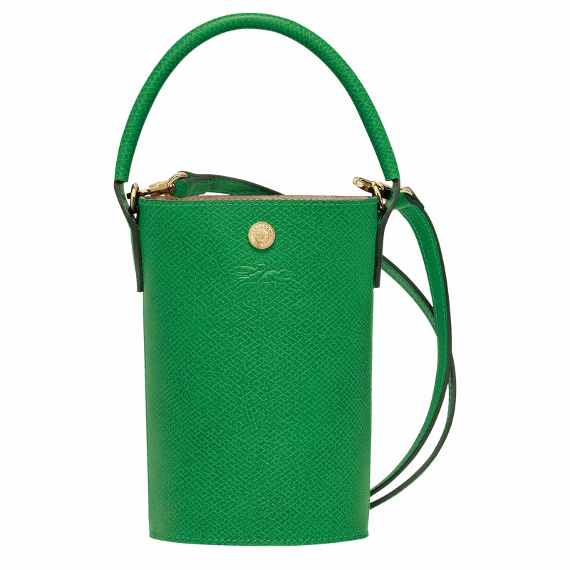 Green Longchamp ÉPURE XS Crossbody bag - Leather UK | 10213HYZ129