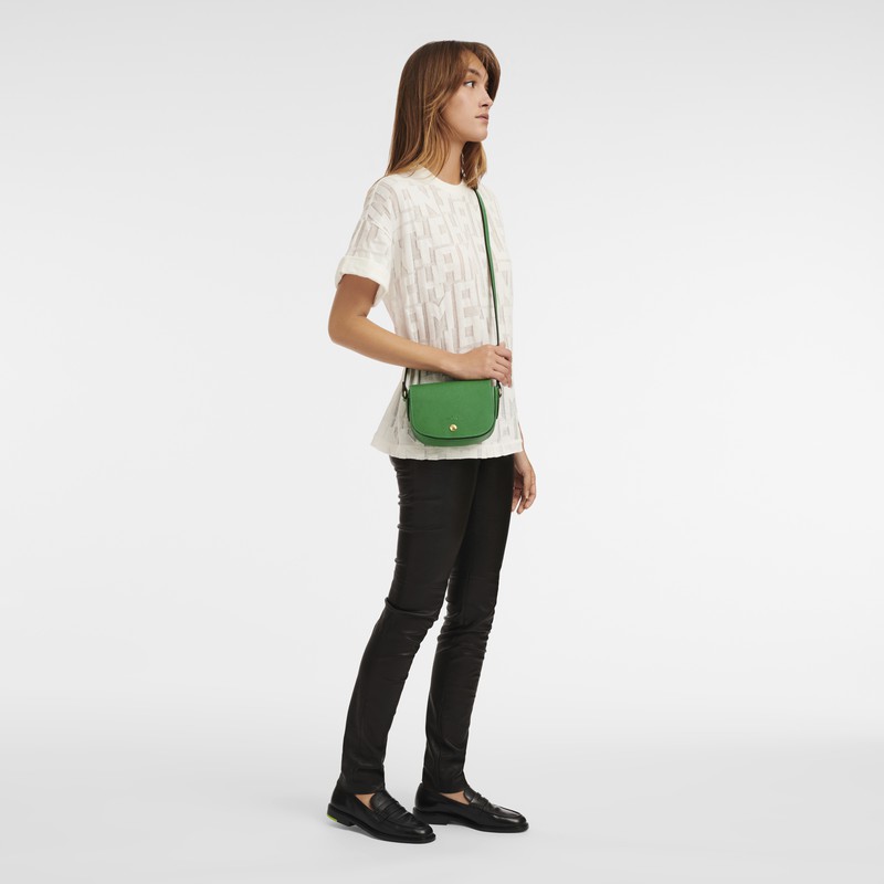 Green Longchamp ÉPURE XS Crossbody bag - Leather UK | 10165HYZ129