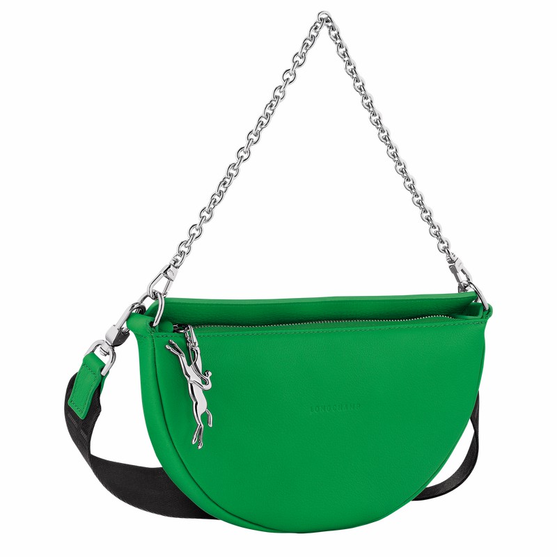 Green Longchamp Smile S Crossbody bag - Leather UK | 10224HDS531