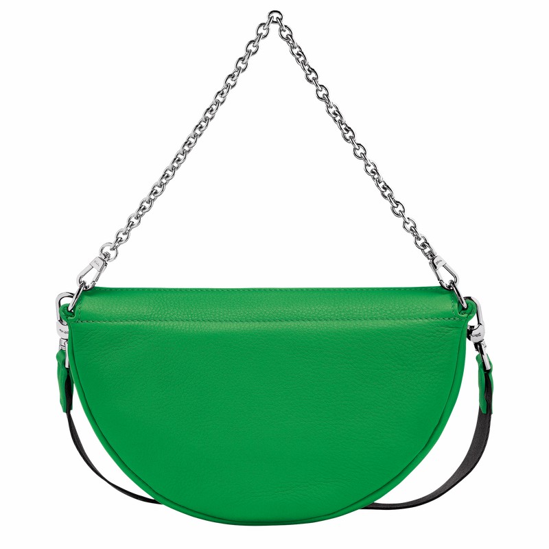 Green Longchamp Smile S Crossbody bag - Leather UK | 10224HDS531