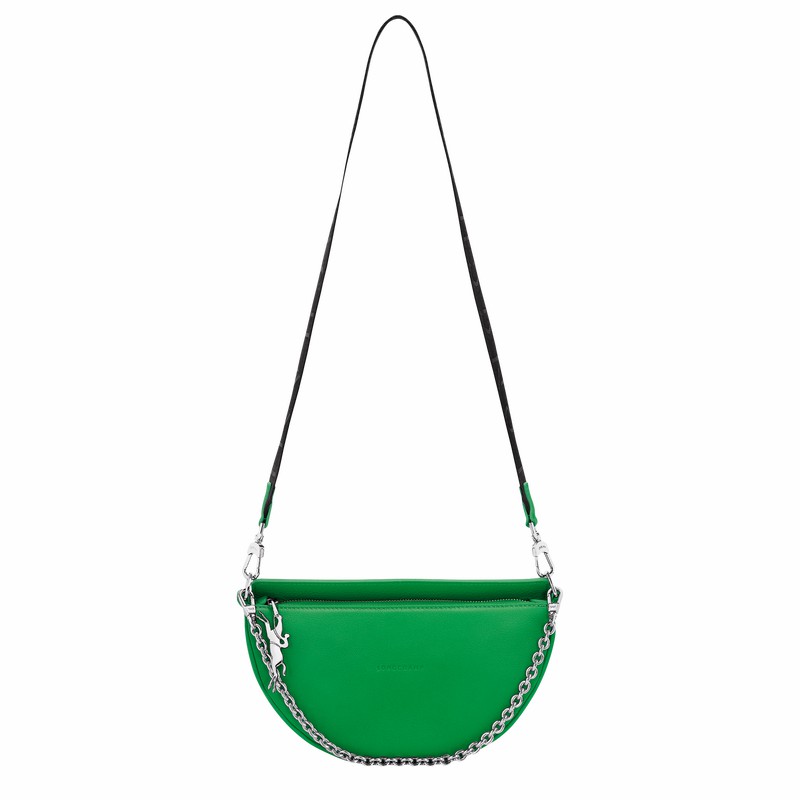 Green Longchamp Smile S Crossbody bag - Leather UK | 10224HDS531