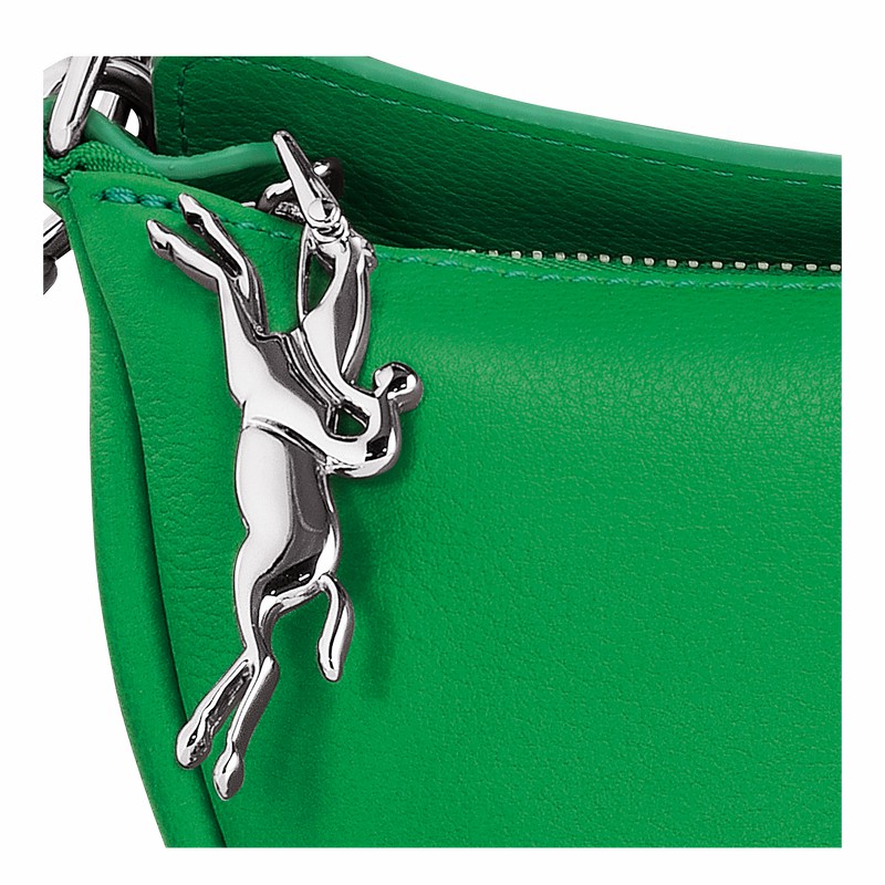 Green Longchamp Smile S Crossbody bag - Leather UK | 10224HDS531