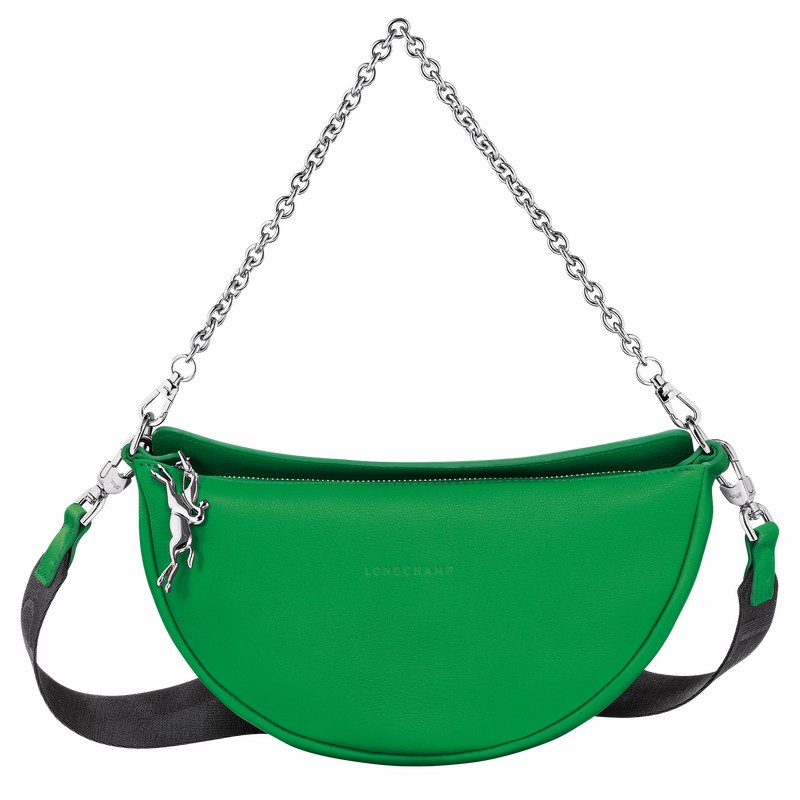 Green Longchamp Smile S Crossbody bag - Leather UK | 10224HDS531