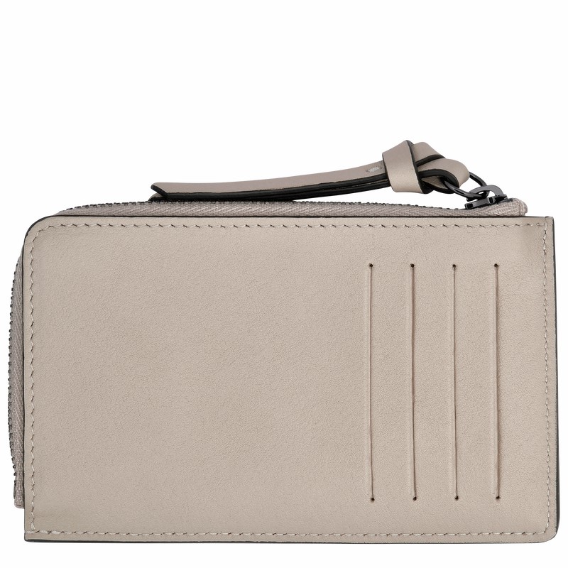 Grey Longchamp 3D Card holder - Leather UK | 30034HCV299