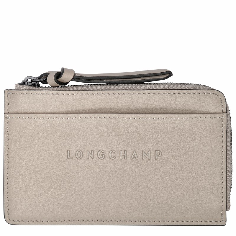 Grey Longchamp 3D Card holder - Leather UK | 30034HCV299