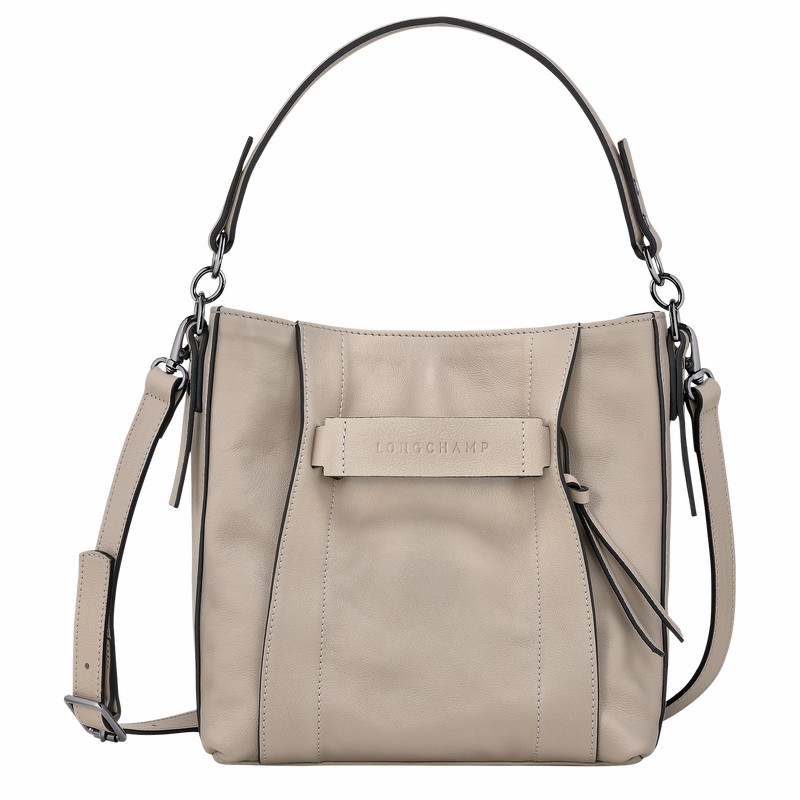 Grey Longchamp 3D S Crossbody bag - Leather UK | 10215HCV299