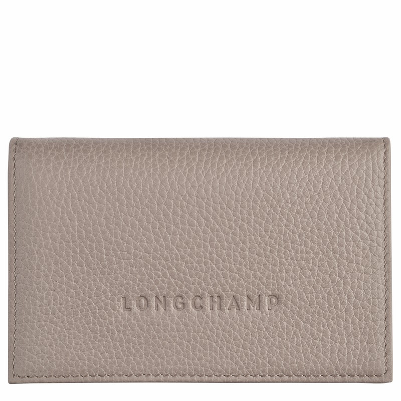 Grey Longchamp Le FOULONNÉ Card holder - Leather UK | L3243021P55-