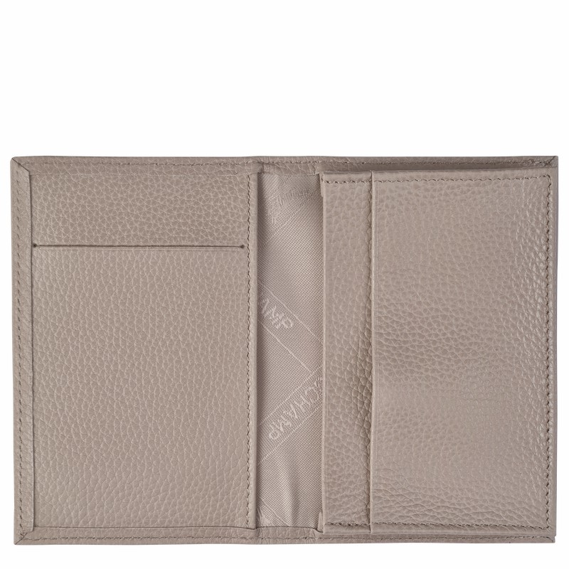 Grey Longchamp Le FOULONNÉ Card holder - Leather UK | L3243021P55