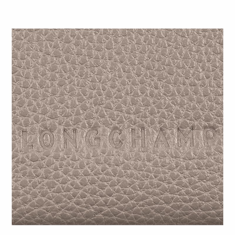 Grey Longchamp Le FOULONNÉ Cardholder - Leather UK | L3218021P55