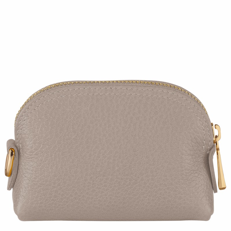 Grey Longchamp Le FOULONNÉ Coin purse - Leather UK | L3686021P55