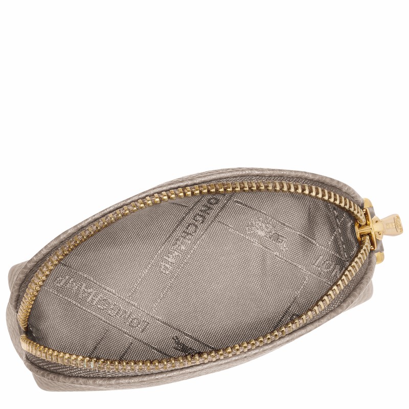 Grey Longchamp Le FOULONNÉ Coin purse - Leather UK | L3686021P55