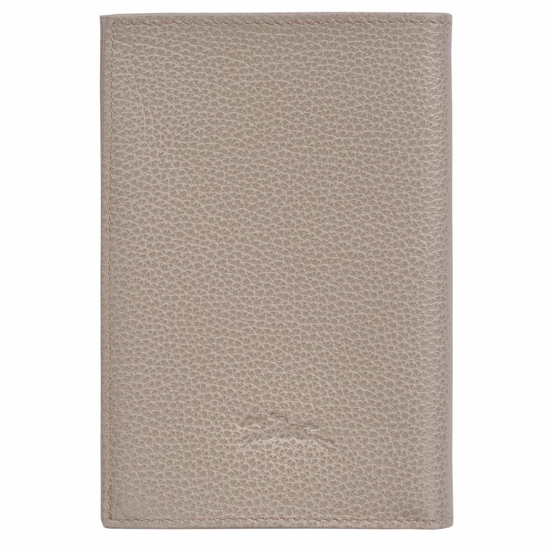 Grey Longchamp Le FOULONNÉ Passport cover - Leather UK | L3416021P55-