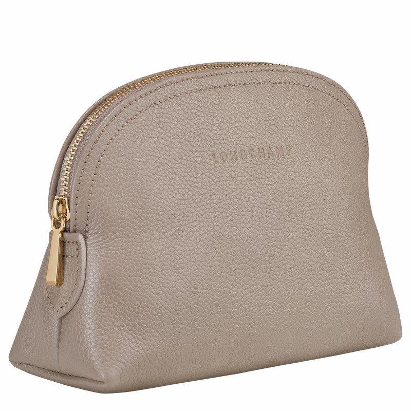 Grey Longchamp Le FOULONNÉ Pouch - Leather UK | L2527021P55-