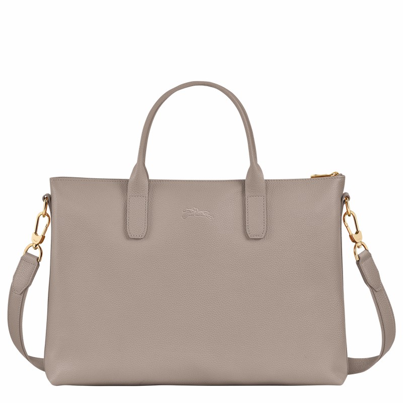 Grey Longchamp Le FOULONNÉ S Briefcase - Leather UK | 20032021P55