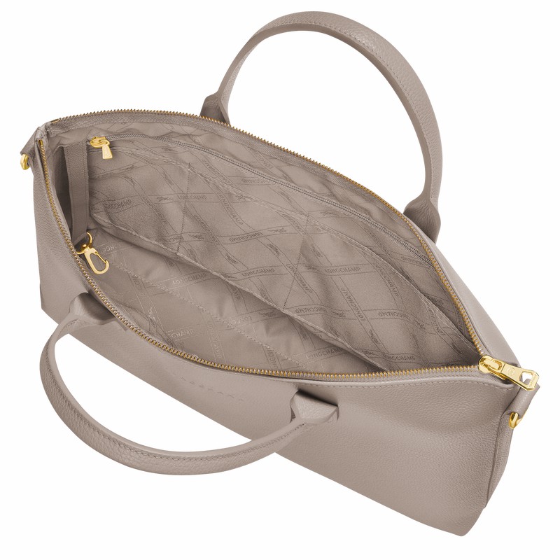 Grey Longchamp Le FOULONNÉ S Briefcase - Leather UK | 20032021P55