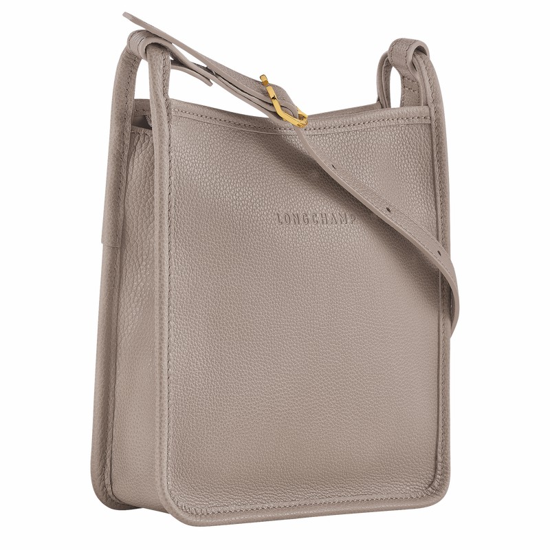 Grey Longchamp Le FOULONNÉ S Crossbody bag - Leather UK | 10138021P55