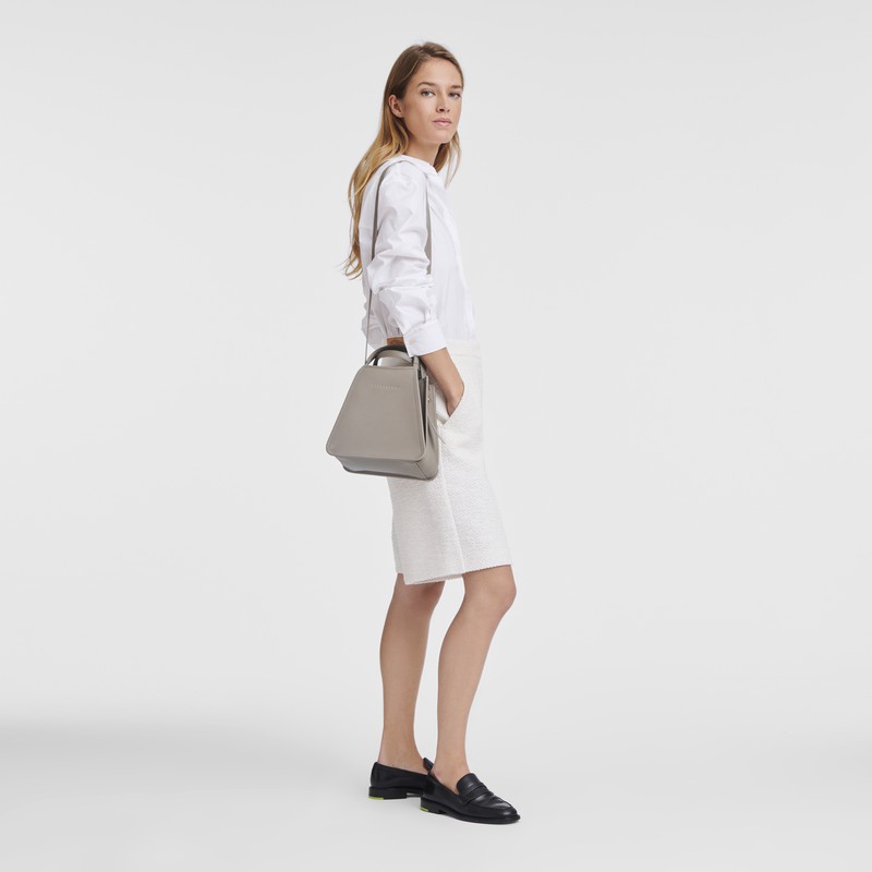 Grey Longchamp Le FOULONNÉ S Handbag - Leather UK | 10233021P55