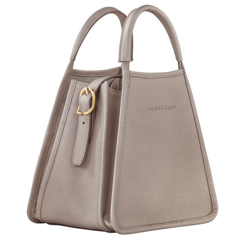 Grey Longchamp Le FOULONNÉ S Handbag - Leather UK | 10233021P55