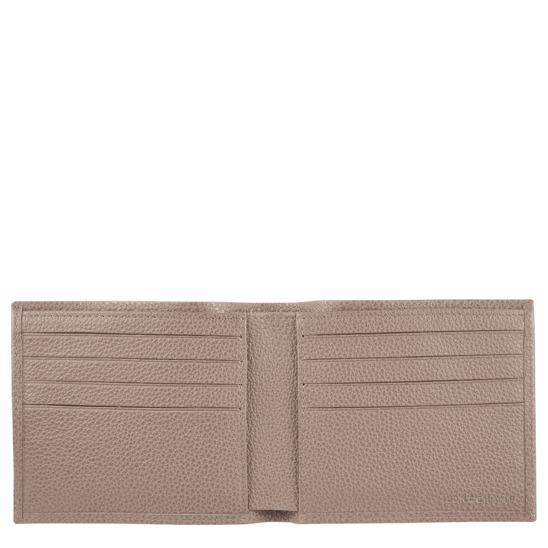 Grey Longchamp Le FOULONNÉ Wallet - Leather UK | L3508021F78-