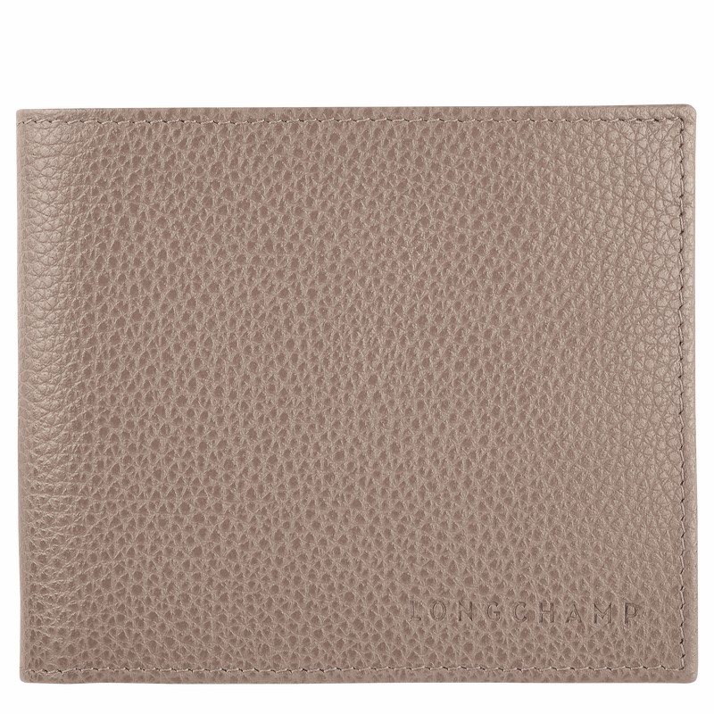 Grey Longchamp Le FOULONNÉ Wallet - Leather UK | L3508021F78-