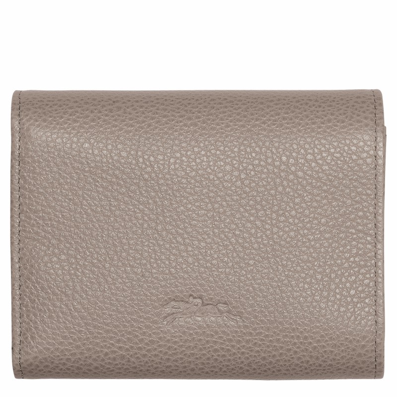 Grey Longchamp Le FOULONNÉ Wallet - Leather UK | 30021021P55-