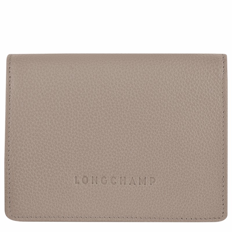 Grey Longchamp Le FOULONNÉ Wallet - Leather UK | 30021021P55-