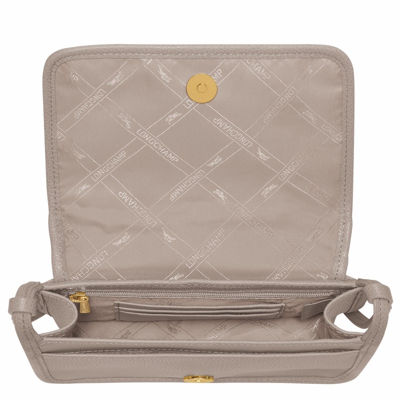 Grey Longchamp Le FOULONNÉ XS Clutch - Leather UK | 10133021P55