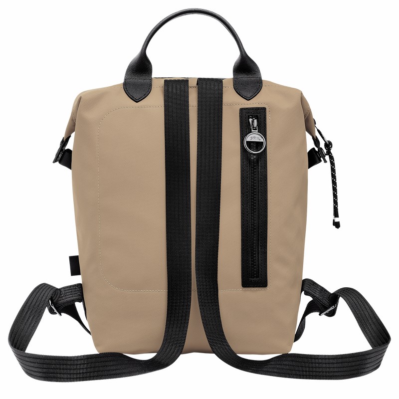 Grey Longchamp Le Pliage Energy L Backpack - Recycled canvas UK | 10166HSR299