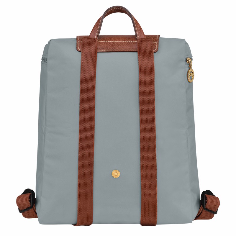 Grey Longchamp Le Pliage Original M Backpack - Recycled canvas UK | L1699089P80-