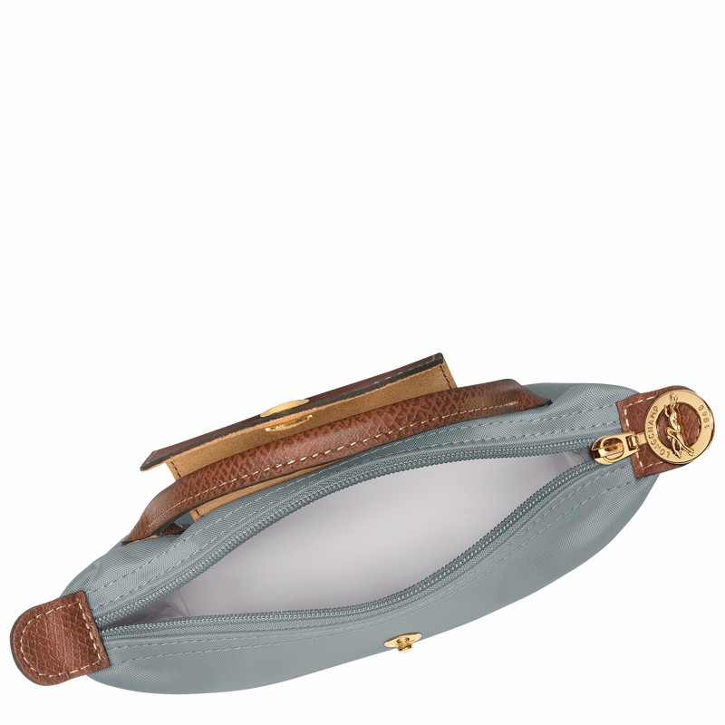 Grey Longchamp Le Pliage Original Pouch with handle - Recycled canvas UK | 34175089P80-