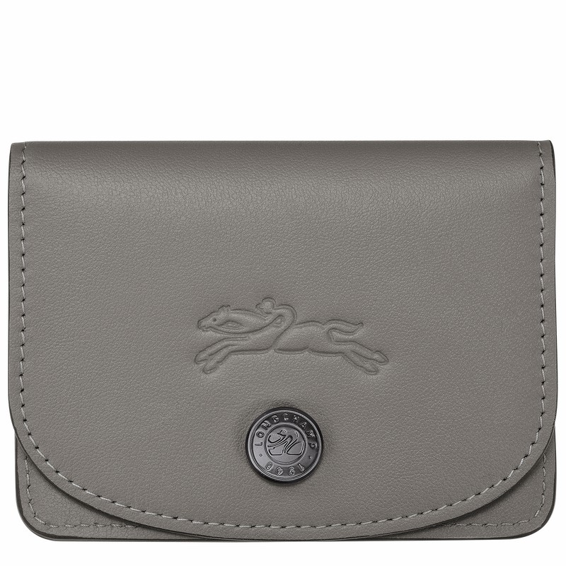 Grey Longchamp Le Pliage Xtra Card holder - Leather UK | 30039987P55