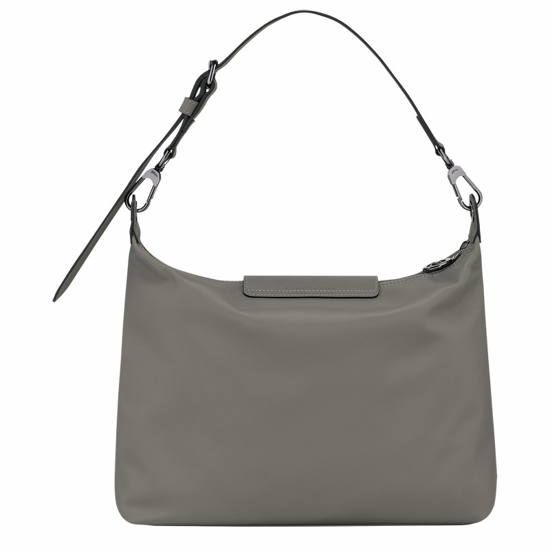 Grey Longchamp Le Pliage Xtra M Hobo bag - Leather UK | 10189987P55