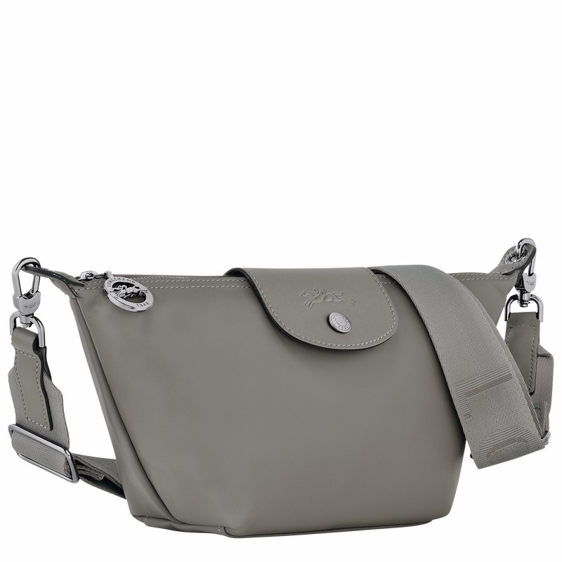 Grey Longchamp Le Pliage Xtra XS Crossbody bag - Leather UK | 10212987P55