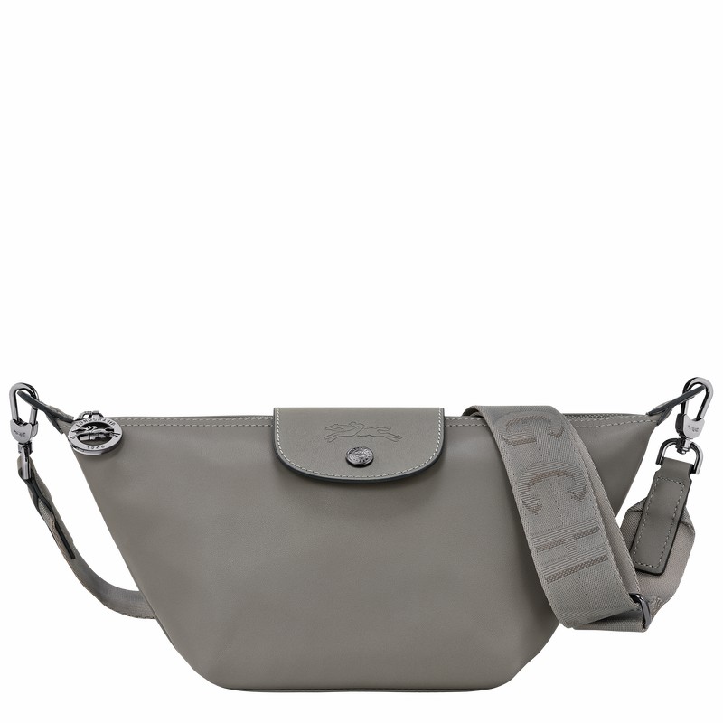 Grey Longchamp Le Pliage Xtra XS Crossbody bag - Leather UK | 10212987P55