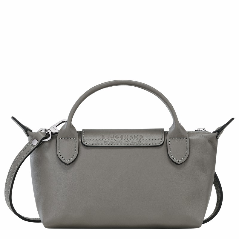 Grey Longchamp Le Pliage Xtra XS Pouch - Leather UK | 34205987P55