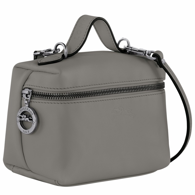 Grey Longchamp Le Pliage Xtra XS Vanity - Leather UK | 10187987P55