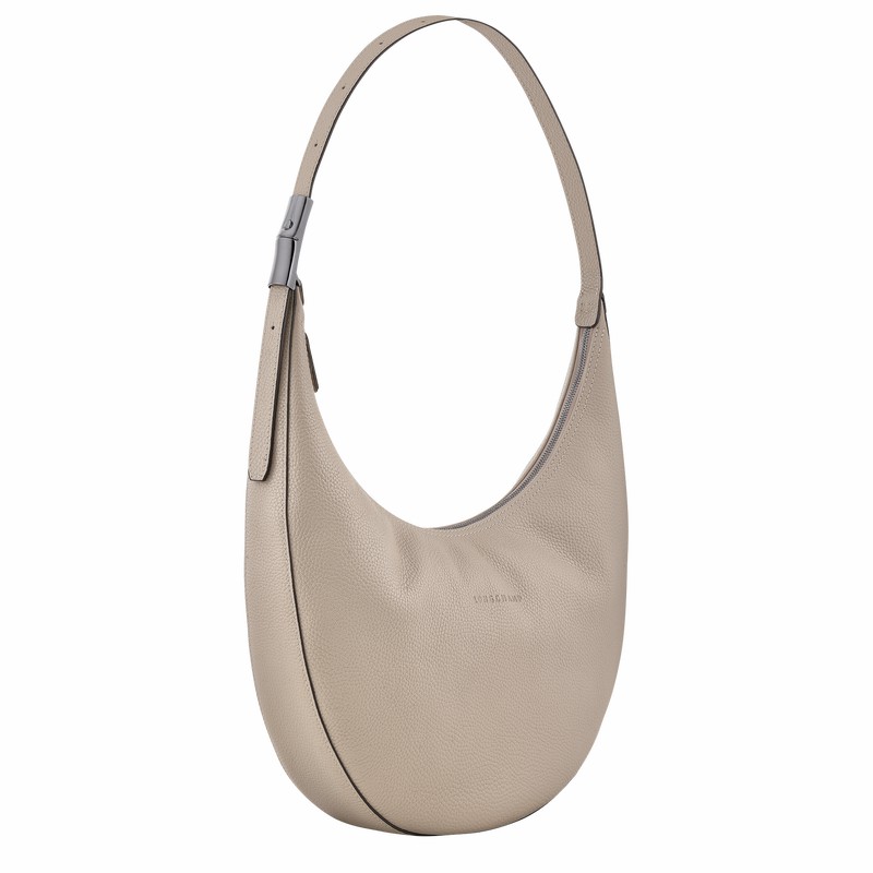 Grey Longchamp Le Roseau Essential L Crossbody bag - Leather UK | 10234968266