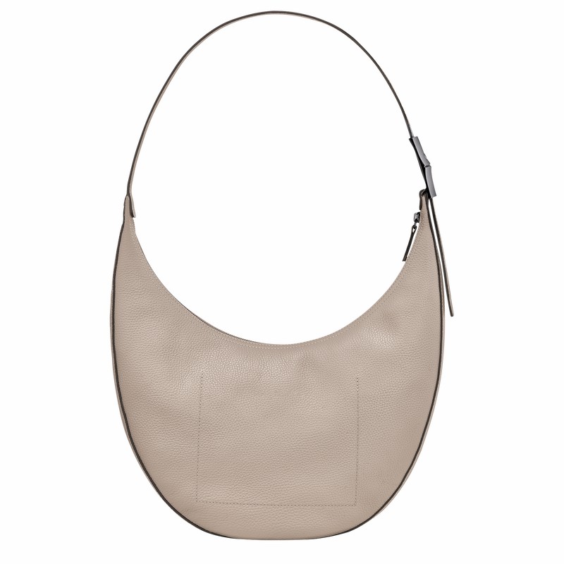 Grey Longchamp Le Roseau Essential L Crossbody bag - Leather UK | 10234968266