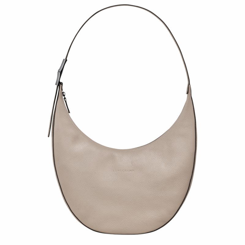 Grey Longchamp Le Roseau Essential L Crossbody bag - Leather UK | 10234968266