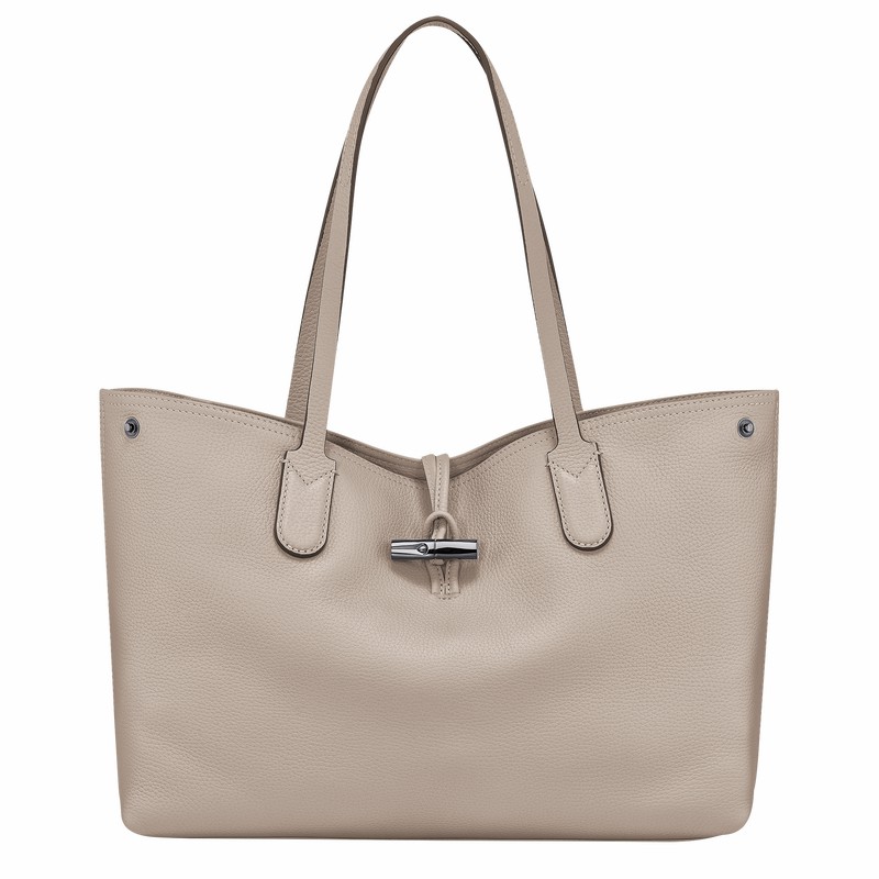 Grey Longchamp Le Roseau Essential L Tote bag - Leather UK | L2686968266