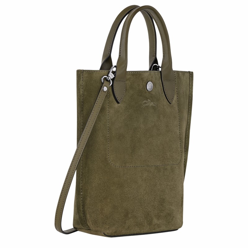 Khaki Longchamp Cabas XS Tote bag - Leather UK | 10276HFO292