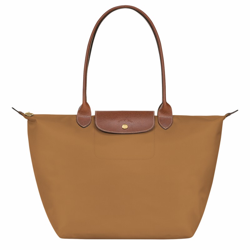 Khaki Longchamp Le Pliage Original L Tote bag - Recycled canvas UK | L1899089P86