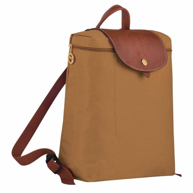 Khaki Longchamp Le Pliage Original M Backpack - Recycled canvas UK | L1699089P86-