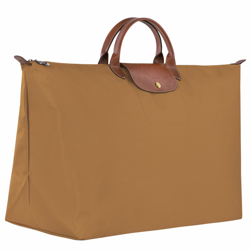 Khaki Longchamp Le Pliage Original M Travel bag - Recycled canvas UK | L1625089P86-