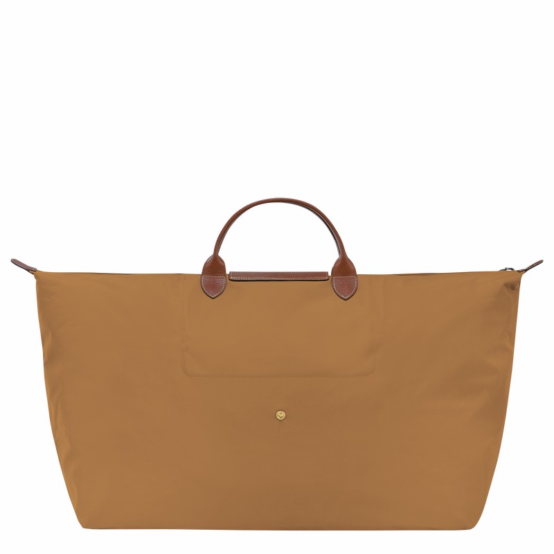 Khaki Longchamp Le Pliage Original M Travel bag - Recycled canvas UK | L1625089P86