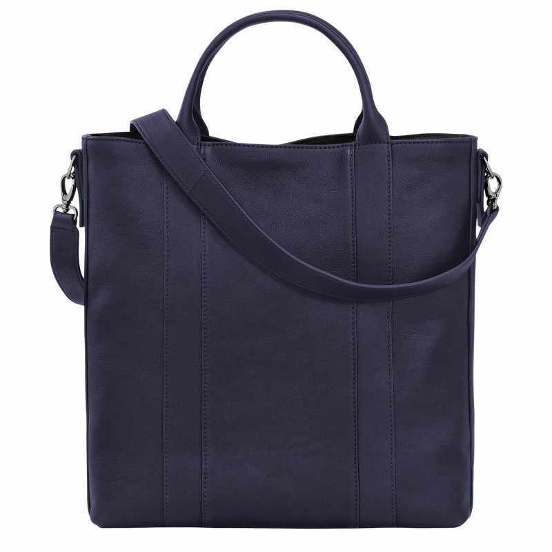 Navy Longchamp 3D L Tote bag - Leather UK | 20052HCV645