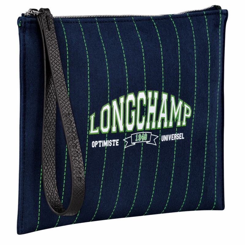 Navy Longchamp Essential Pouch - Canvas UK | 34136HFD006-