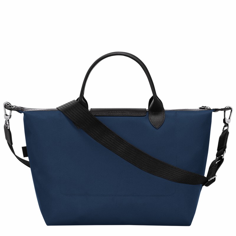 Navy Longchamp Le Pliage Energy L Handbag - Recycled canvas UK | L1515HSR006-