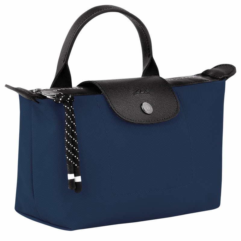 Navy Longchamp Le Pliage Energy Pouch - Recycled canvas UK | 30030HSR006-