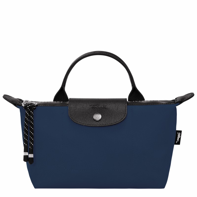 Navy Longchamp Le Pliage Energy Pouch - Recycled canvas UK | 30030HSR006-